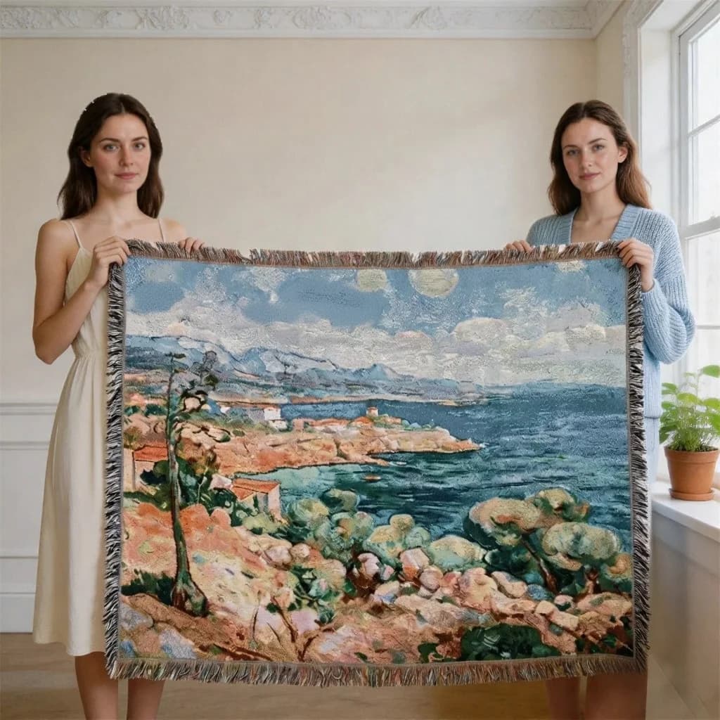Van Gogh -tyylinen taidekangas heittoviltti sohvan sisustukseen