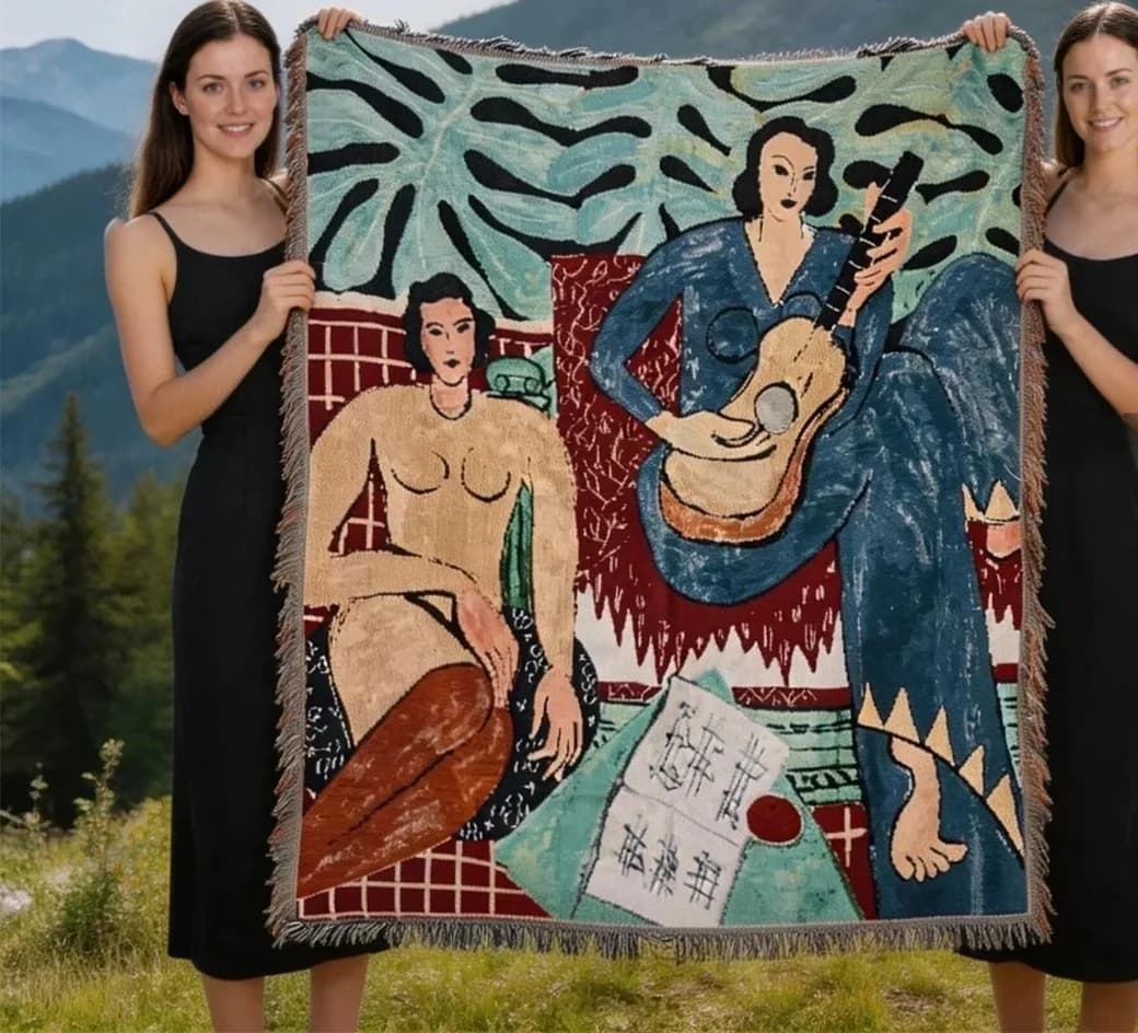 Matisse-tyylinen kudottu seinävaate