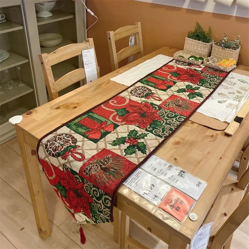 Joulupöytäliina puuvillasekoite ruokailuun