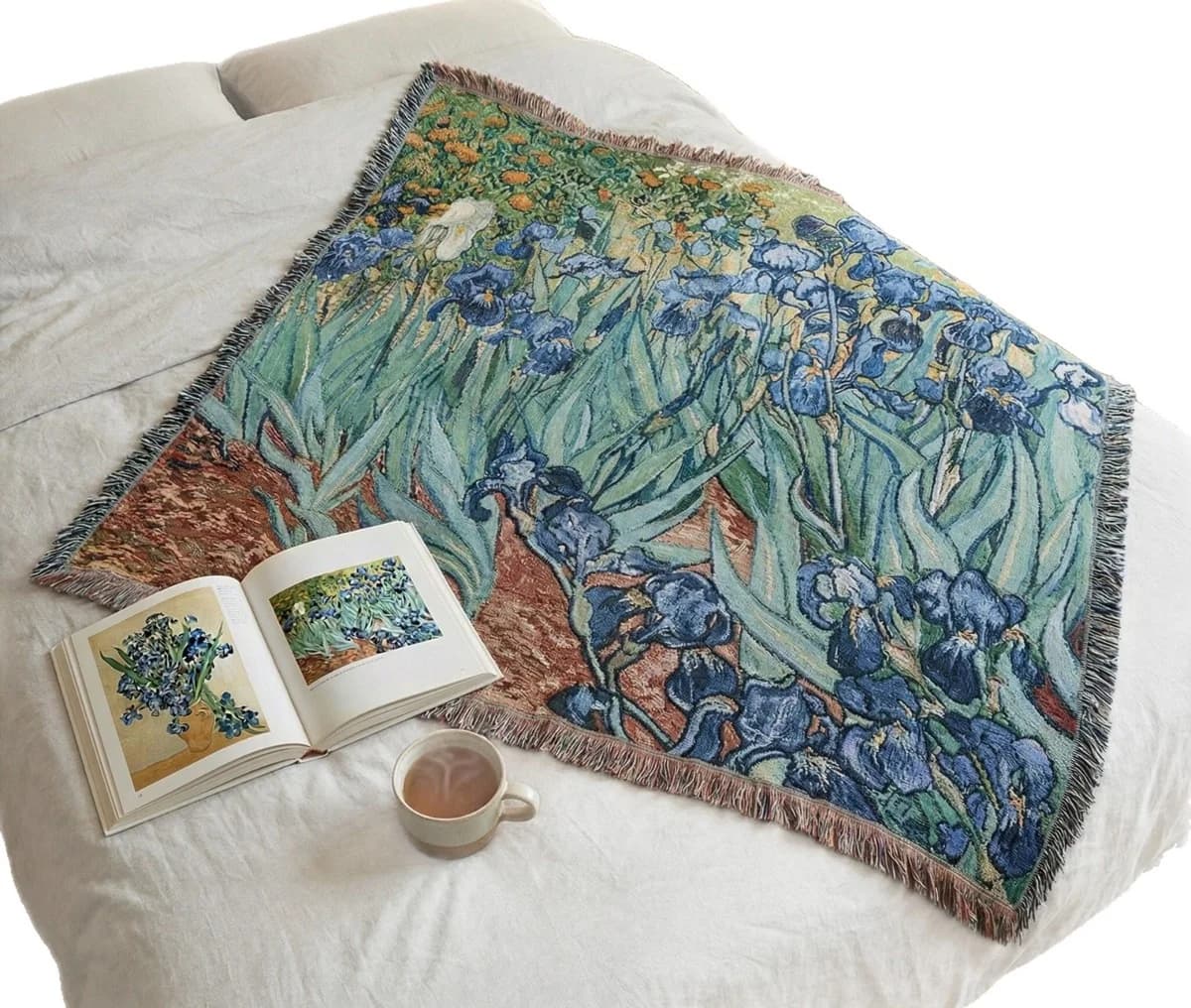 Van Gogh -tyylinen seinävaate ja sohvapeite, puuvillasekoite
