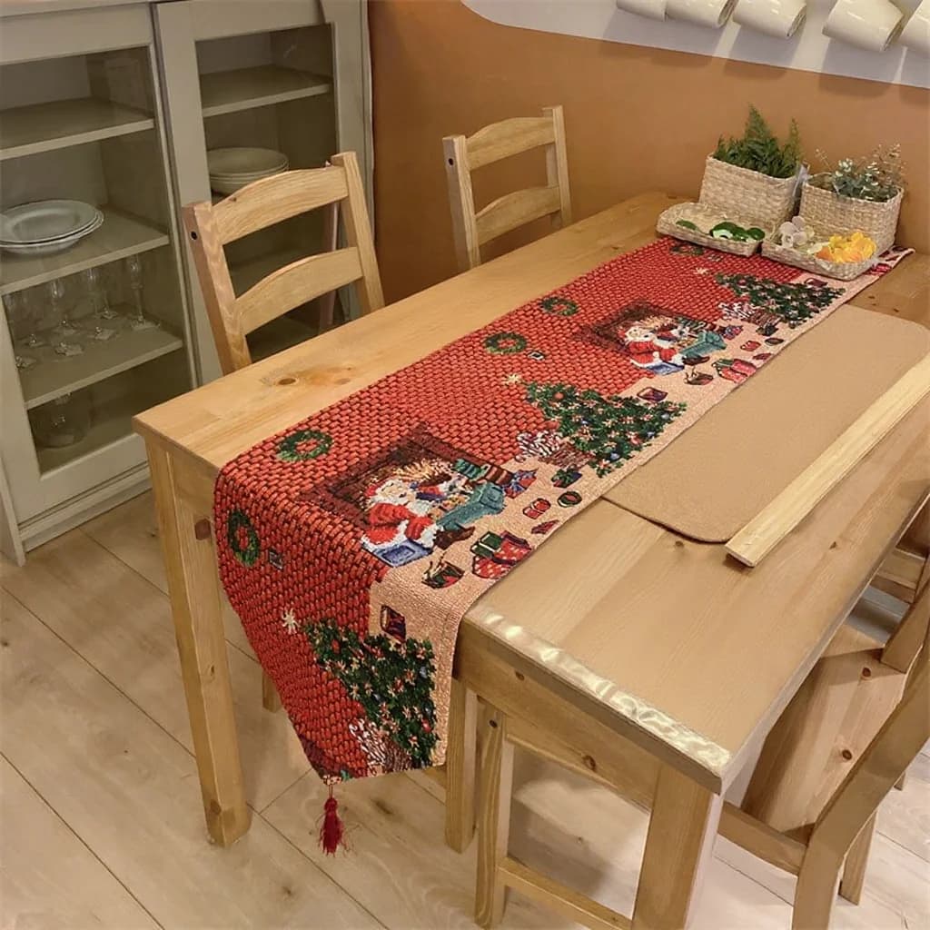 Joulupöytäliina puuvillasekoite ruokailuun