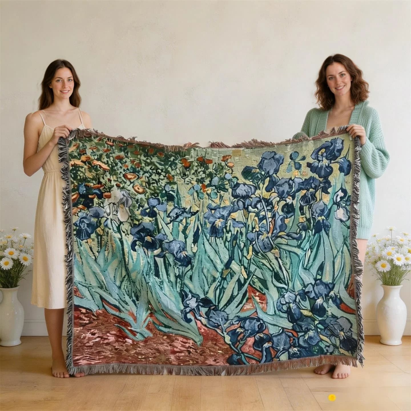 Van Gogh -tyylinen taidekangas heittoviltti sohvan sisustukseen