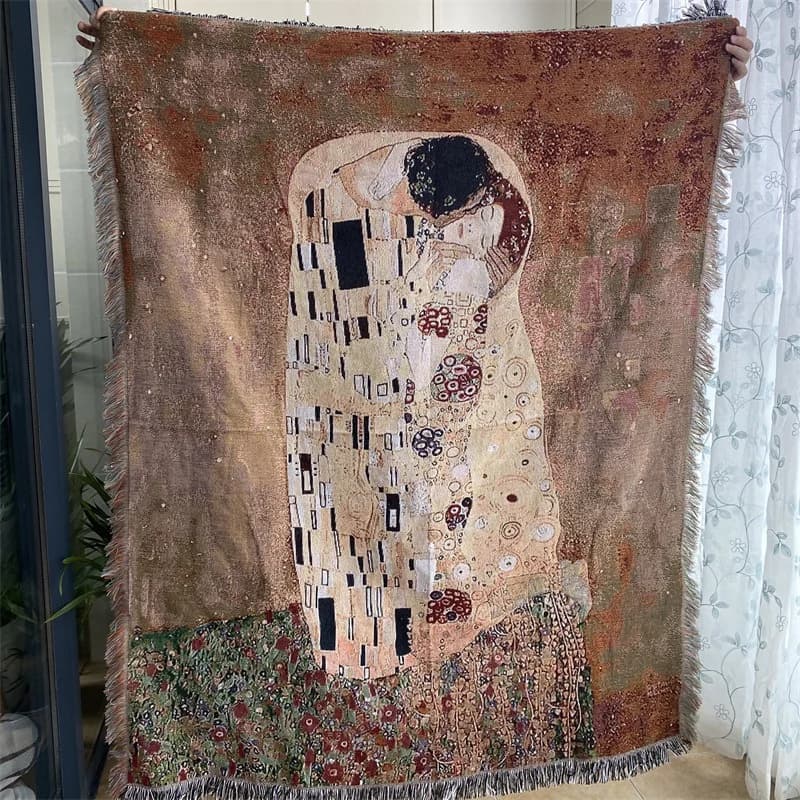 Vintage-öljymaalaustyylinen seinävaate/sohvanpeite
